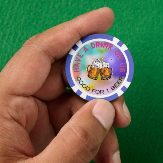 Drink voucher poker chip (Hand)