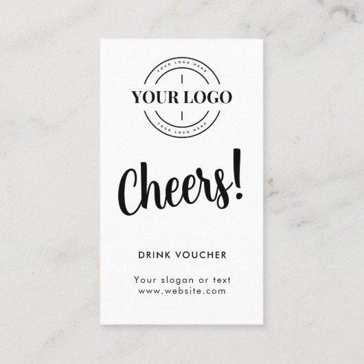 Drink Voucher Ticket Corporate Event Custom Logo (Achterkant)