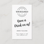 Drink Voucher Ticket Corporate Event Custom Logo (Voorkant)