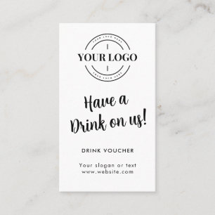 Drink Voucher Ticket Corporate Event Custom Logo
