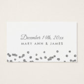 Drink Voucher Zilver Faux Glitter Confetti Wit Visitekaartjes (Achterkant)