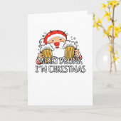 Drink vrolijk ben ik het Bier van de Kerstman van Kaart (Gele Bloem)