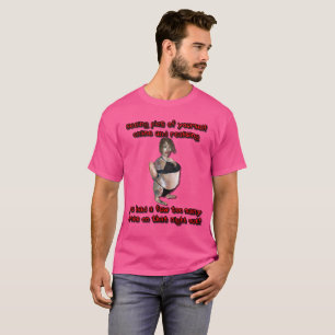 Drink vrouw had te veel Drinken op avondje uit T-shirt