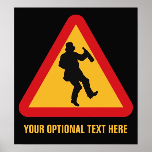 Drink waarschuwing aangepast poster (Voorkant)