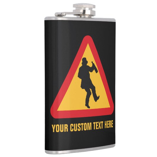 Drink waarschuwingsfles heupfles (Rechts)