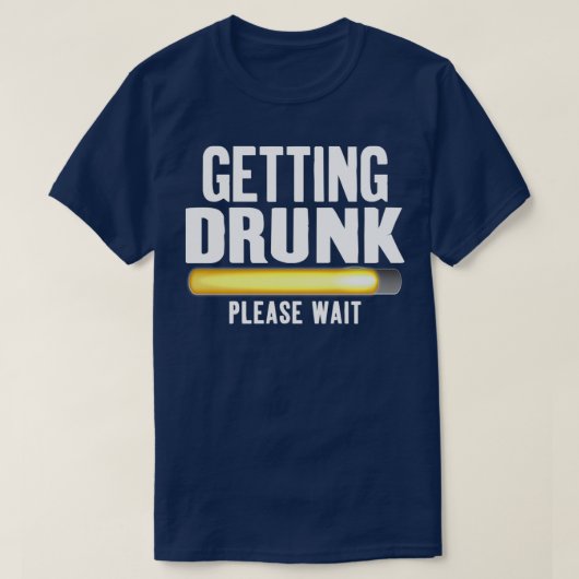 Drink Wacht even Funny Alcohol Drink T-shirt (Design voorkant)