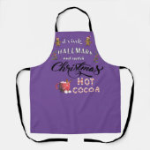 Drink warme cacao en kijk naar de kerst schort (Voorkant)
