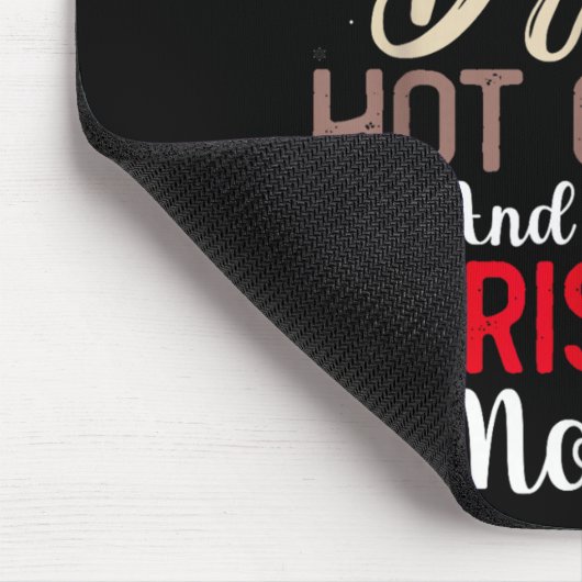 Drink warme chocolademelk en bekijk vakantiefilms muismat (Hoek)