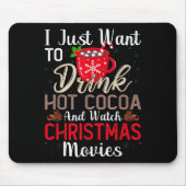 Drink warme chocolademelk en bekijk vakantiefilms muismat (Voorkant)