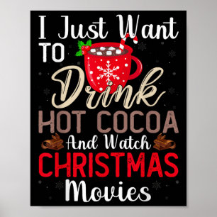 Drink warme chocolademelk en bekijk vakantiefilms poster