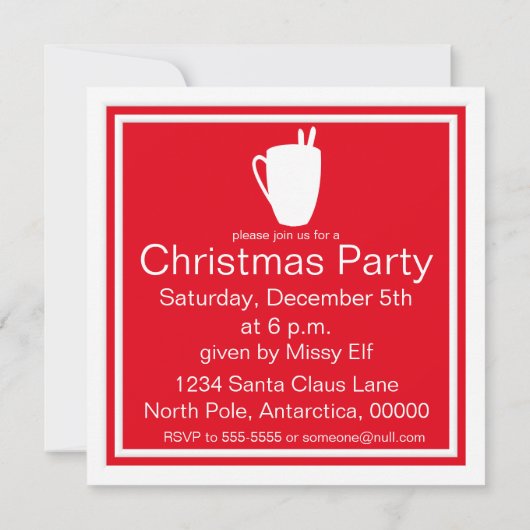 DRINK WASSAIL EN EET FRUITCAKE Uitnodiging (Achterkant)