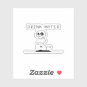 Drink Water - Eat Drink And Be Scary Retro Classic Sticker (Vel)