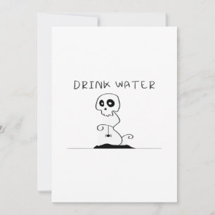 Drink Water - Eet, Drink en Wees Eng Retro Klassie Feestdagenkaart