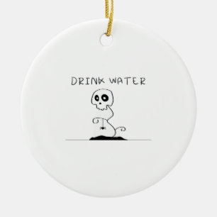 Drink Water - Eet, Drink en Wees Eng Retro Klassie Keramisch Ornament