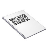 Drink Water en Bemoei je met je Eigen Zakken Vinta Notitieboek (Rechterzijde)
