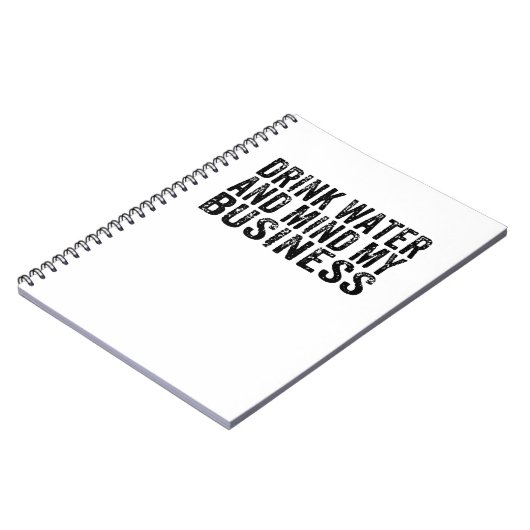 Drink Water en Bemoei je met je Eigen Zakken Vinta Notitieboek (Linkerzijde)