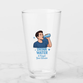 Drink water en vergeet je zorgen glas