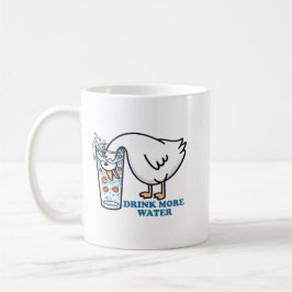 Drink Water Grappige Gans Schattige Hydratatie Her Koffiemok