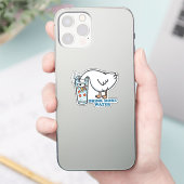 Drink Water Grappige Gans Schattige Hydratatie Her Sticker (Telefoon)