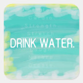 Drink water motivatie sticker (Voorkant)