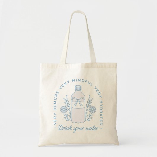 Drink water reminder Blijf gehydrateerd grappige q Tote Bag (Voorkant)