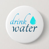 drink water ronde button 7,6 cm (Voorkant)