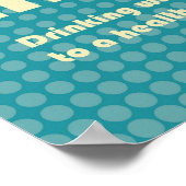 Drink Water Slogan Bauhaus Pop Art Style Design Poster (Hoek)