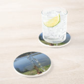 drink water zandsteen onderzetter (Zijkant)
