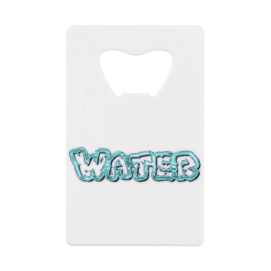 Drink-waterletters Creditkaart Flessenopener (Voorkant)