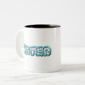 Drink-waterletters Tweekleurige Koffiemok (Voorkant links)