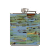 Drink waterlilmeer ventilator Waterverf Heupfles (Achterkant)