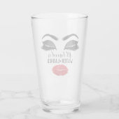 Drink waterzuiger Artist Eyelash Red Kiss Glas (Achterkant)