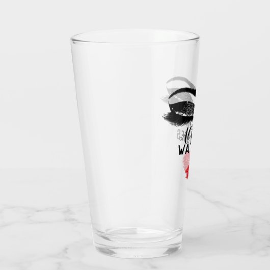 Drink waterzuiger Artist Eyelash Red Kiss Glas (Rechts)