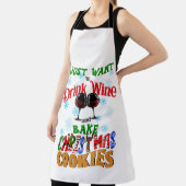 Drink Wijn Bak Kerstkoekjes, Grappige Xmas Schort (Insitu)