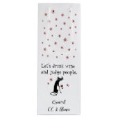 Drink Wijn en Judge Funny Cat Gift Bag Wijn Cadeautas (Voorkant)