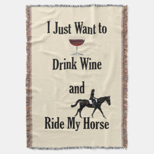 Drink Wijn en Ride My Horse Deken