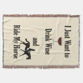 Drink Wijn en Ride My Horse Deken (Voorkant)