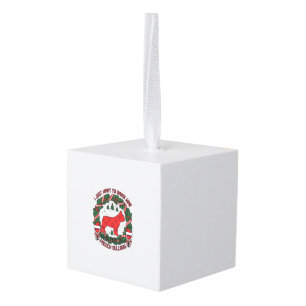 Drink Wijn Franse Bulldog Hond Rood Geruit Kerstmi Decoratie