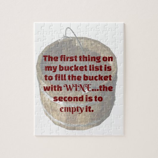 Drink wijn is mijn Bucket List Legpuzzel (Verticaal)