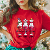 Drink Wijn Kerst Vrouwen T-shirt