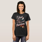 Drink Wijn Pet My Chicken T-shirt (Voorkant volledig)