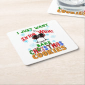 Drink Wijnbakken Kerstkoekjes, Kerstkoekjes Kartonnen Onderzetters (Schuin)