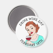Drink Wijndag 18 februari Vakantie Magneet (Voorkant / Achterkant)