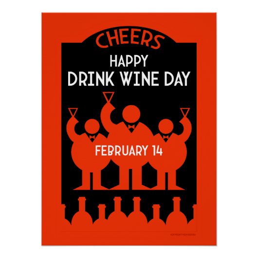 Drink Wijndag Perfect Poster (Voorkant)