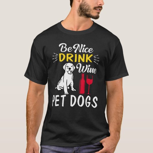 drink-wijnhonden t-shirt (Voorkant)