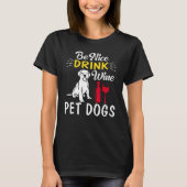 drink-wijnhonden t-shirt (Voorkant)