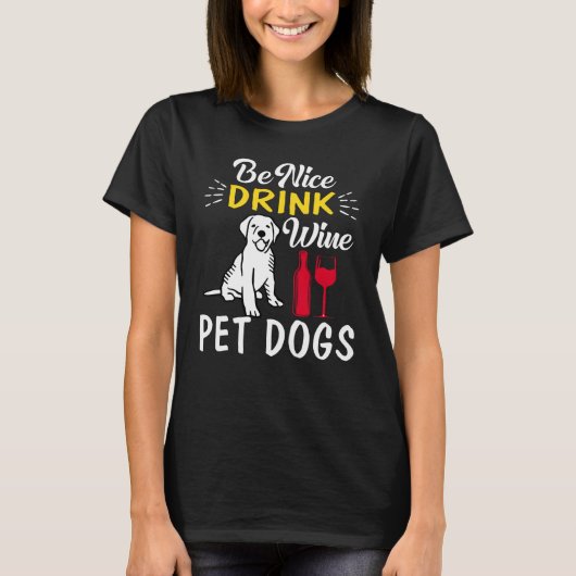drink-wijnhonden t-shirt (Voorkant)