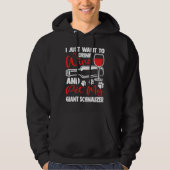 Drink Wine and Pet My Giant Schnauzer  Mini Schnau Hoodie (Voorkant)