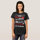 Drink Wine and Pet My Rat Terrier Rattie Humor T-shirt (Voorkant volledig)