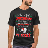 Drink Wine Pet Kiwi Kerstmis Ugly Sweater T-shirt (Voorkant)